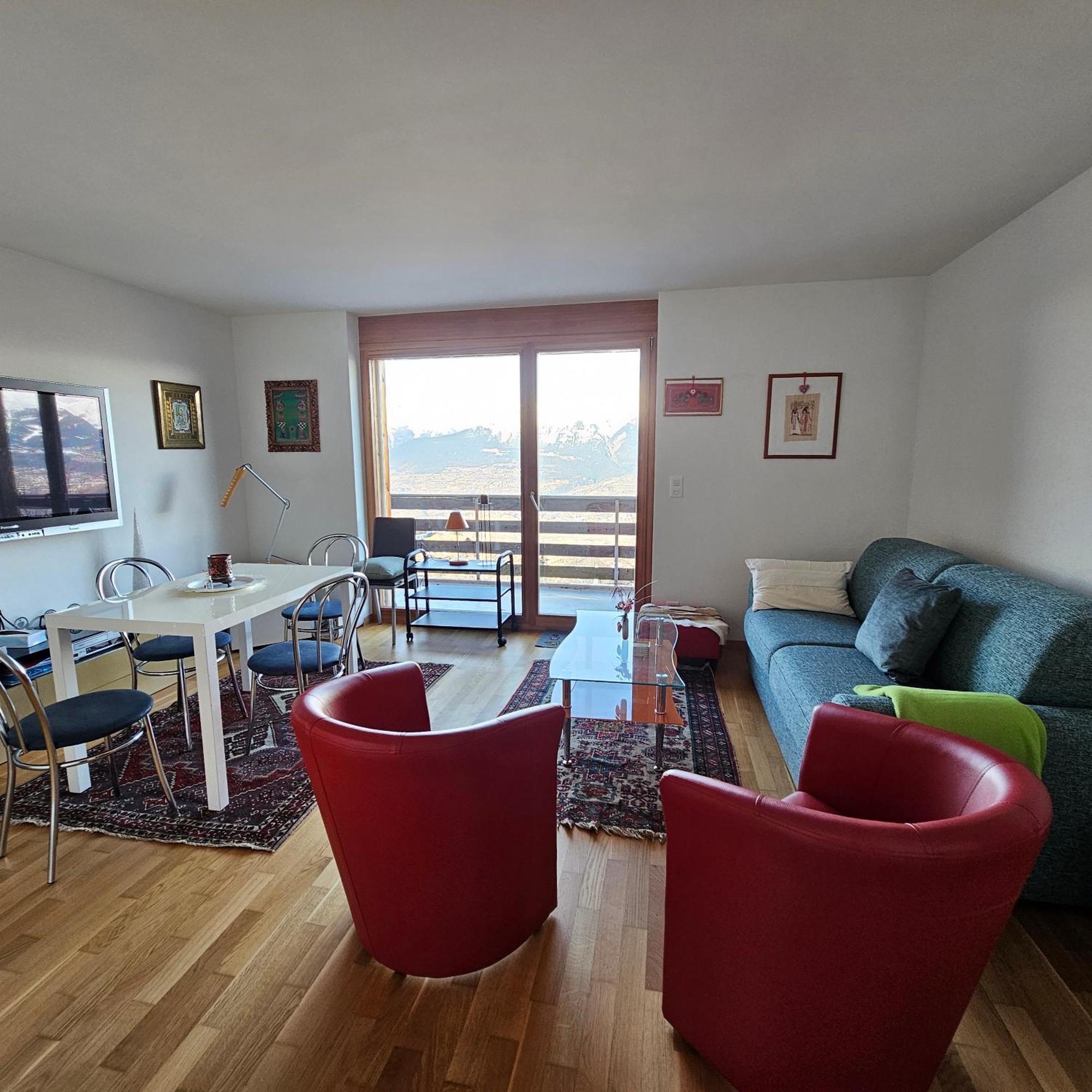 Appartement Meuble A Louer A Nax Exteriör bild